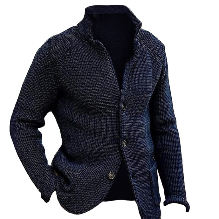 Littrendy Men's Ribbed Knit Cardigan for $16 + $8 s&h