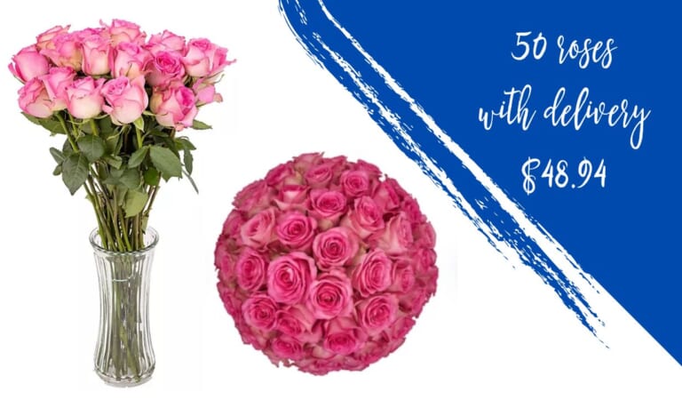 Sam’s Club | 50 Rose Bouquet Delivered For $48.94 | Choose Your Date