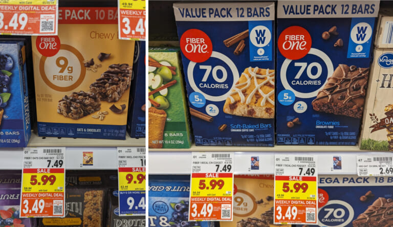 Value Size Boxes Of Fiber One Bars As Low As $3.49 At Kroger (Regular Price $7.49)