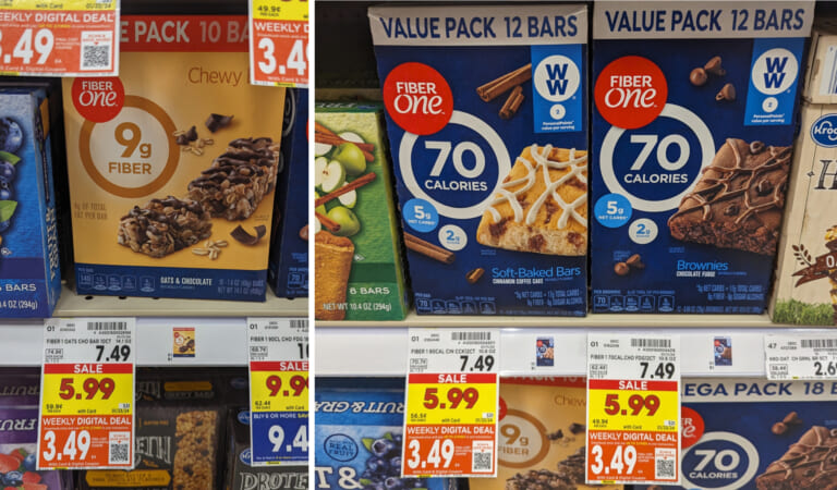 Value Size Boxes Of Fiber One Bars As Low As $3.49 At Kroger (Regular Price $7.49)