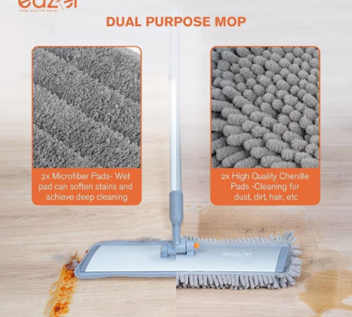 Aluminum 62-inch Mop with 4 Washable Chenille & Microfiber Pads $14.99 After Code (Reg. $38) + Free Shipping