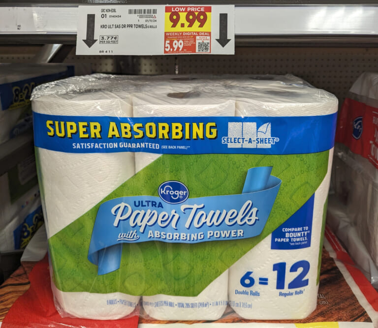 Get Kroger Ultra Paper Towels For Just $5.99