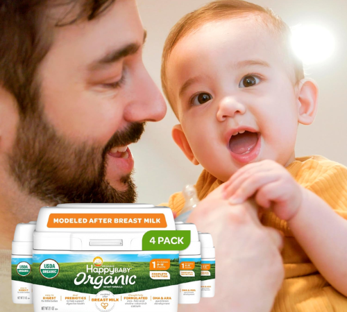 Happy Baby 4-Pack Organic Infant Formula as low as $65.98 After Coupon (Reg. $126) + Free Shipping – $16.50/24 Oz Pack