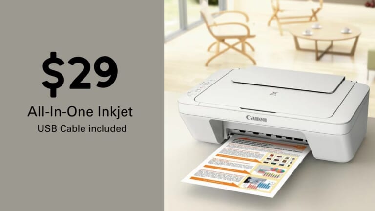 Walmart | Canon Pixma Wired All-In-One Inkjet Printer $29 (reg. $39)