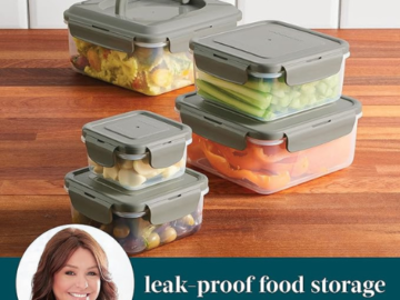 Rachael Ray Stacking Leak-Proof Food Storage Container 10-Piece Set $13.99 (Reg. $34)