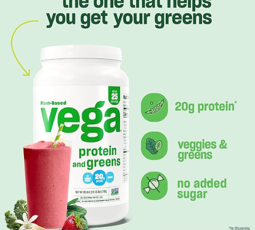 Vega 18-Serving Protein and Greens Vegan Protein Powder as low as $11.68 After Coupon (Reg. $26.37) + Free Shipping – 65¢/Serving