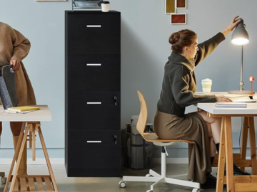 Enhance the organization of your home office with YITAHOME 4-Drawer File Cabinet with Lock for just $85.99 Shipped Free (Reg. $119.99)