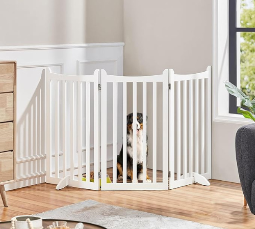 Create a safe and designated space for your pet with Yaheetech 36″ H Extra Large Freestanding Pet Gate for just $63.98 After Coupon (Reg. $93.99) + Free Shipping