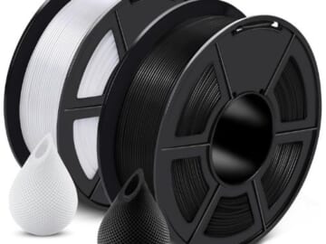 PETG 3d Printer Filament 2Kg Bundle (Black+White) as low as $19.54 Shipped Free (Reg. $25.89) – $9.77/Spool