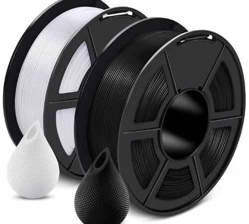 PETG 3d Printer Filament 2Kg Bundle (Black+White) as low as $19.54 Shipped Free (Reg. $25.89) – $9.77/Spool