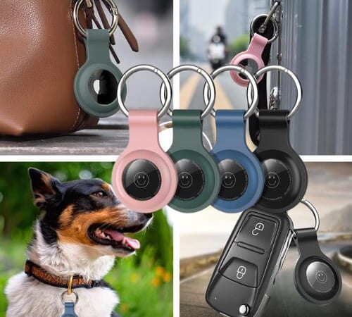 Apple Airtag Silicon Protective Holder w/ Keychain, 4-Pack $2.80 After Code + Coupon (Reg. $7) – 70¢ Each