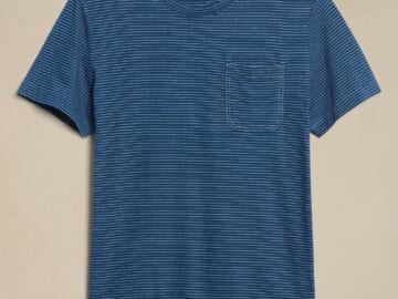 Banana Republic Factory Men's Indigo T-Shirt for $11 in cart + free shipping w/ $50