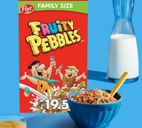 Fruity Pebbles Sweetened Rice Cereal, 19.5 oz as low as $3.39 Shipped Free (Reg. $4.60)