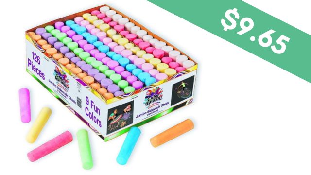 Amazon Deal | 126 Piece Sidewalk Chalk for $9.65