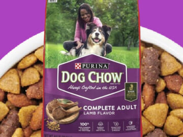 Purina Dog Chow High Protein Dry Dog Food, Lamb Flavor 44-Lb $25.98 (Reg. $54.61)