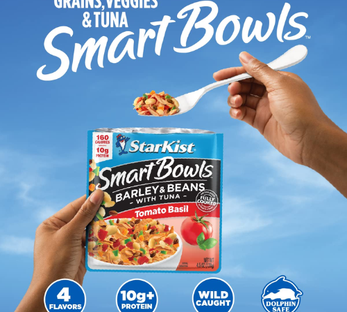 StarKist 12-Pack Smart Bowls Barley & Beans with Tuna, Tomato Basil as low as $11.63 Shipped Free (Reg. $17.88) – 97¢/4.5 Oz Pouch