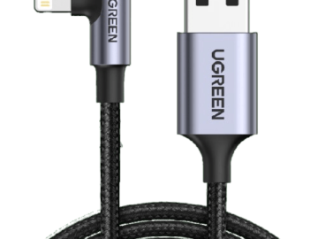 Ugreen MFI-Certified Right Angle Lightning to USB-A Cable for $8 + free shipping w/ $20