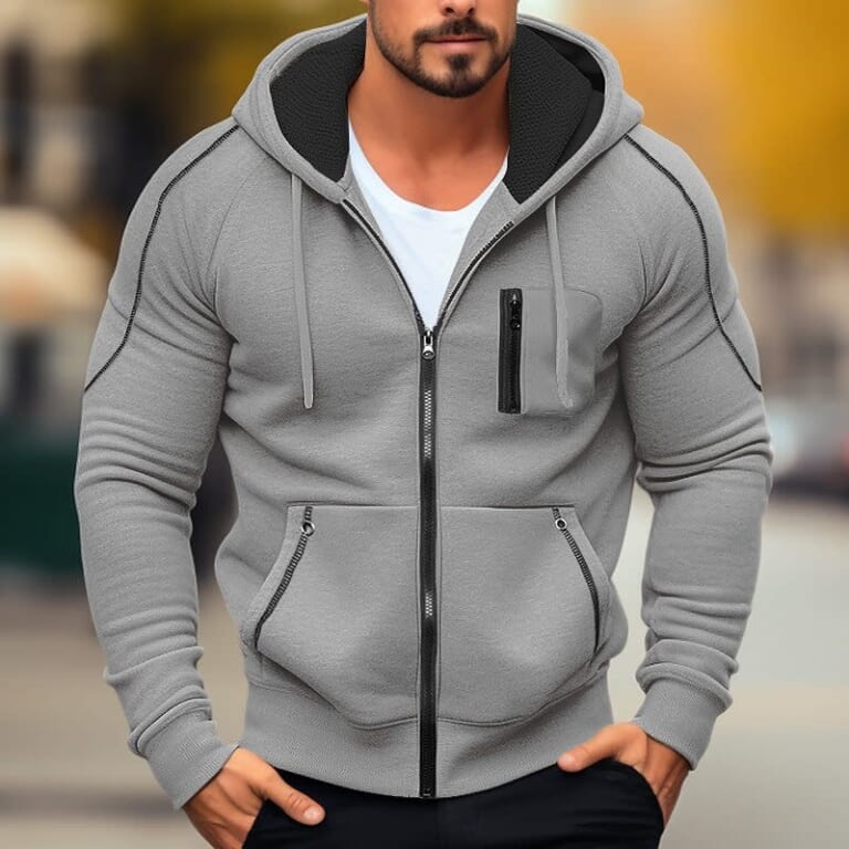 Men's Full-Zip Hoodie for $10 + $6 s&h