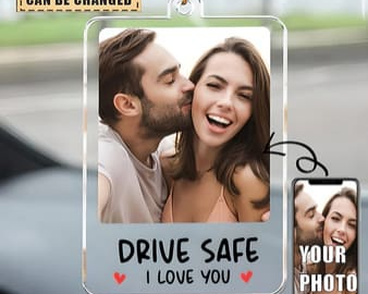 Photo Personalized Car Ornament for $12 for 2 + free shipping