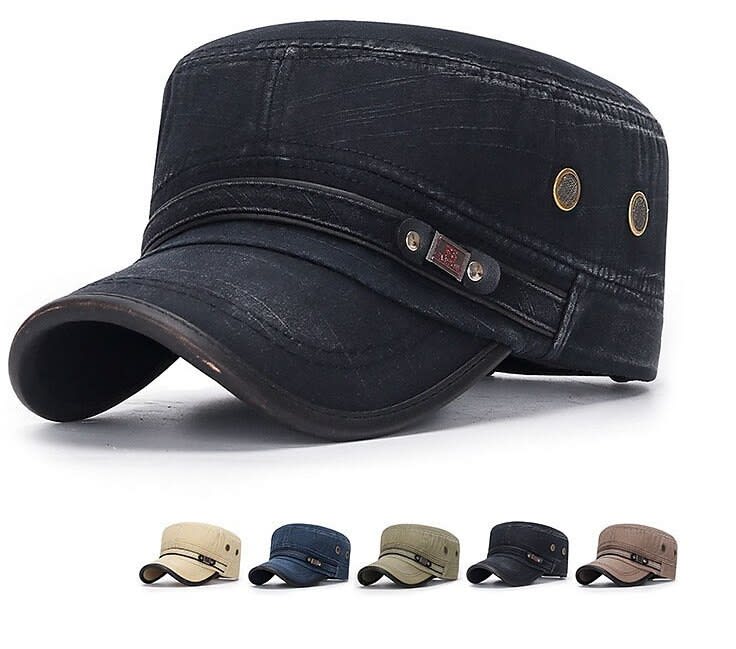 Men's Adjustable Flat Cap for $8 for 2 + $5 shipping