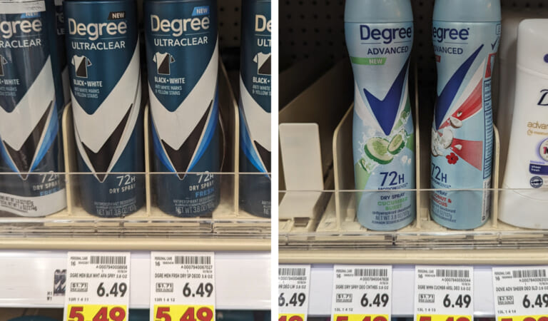 Degree Dry Spray Just $3.99 At Kroger (Regular Price $6.49)