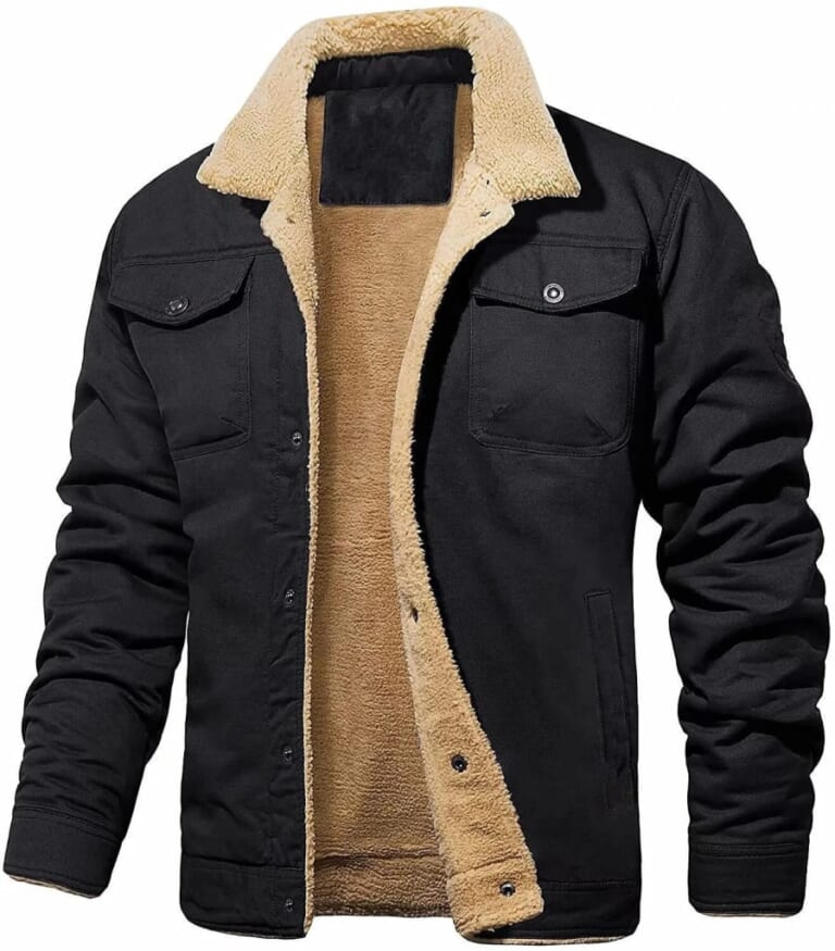 Men's Fleece Turndown Collar Jacket for $19 + $10 s&h