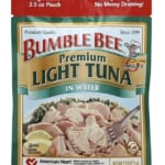 Bumble Bee Light Tuna Pouch in Water, 2.5 oz Pouch