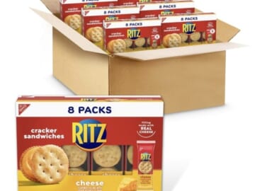 RITZ Cheese Sandwich Crackers, 48 Snack Packs (6 Boxes, 6 Crackers Per Pack)