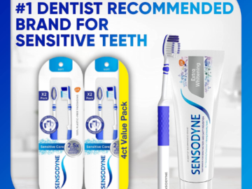 Sensodyne 4-Count Sensitive Care Soft Toothbrush as low as $5.84 After Coupon (Reg. $12.49) + Free Shipping – $1.46 Each
