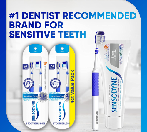 Sensodyne 4-Count Sensitive Care Soft Toothbrush as low as $5.84 After Coupon (Reg. $12.49) + Free Shipping – $1.46 Each