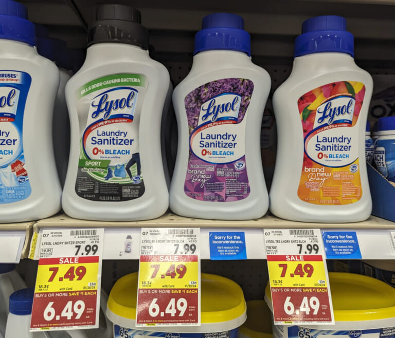 Lysol Laundry Sanitizer Just $3.49 At Kroger (Regular Price $7.99)