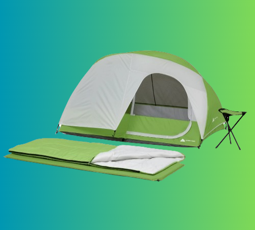 Ozark Trail 4-Piece Weekender Backpacking Camp Combo $49 Shipped Free (Reg. $99) – Tent, Sleeping Bag, Camp Pad, and Stool