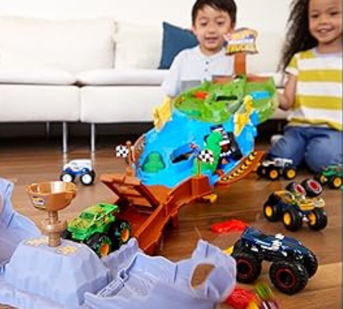 Hot Wheels Monster Trucks Wreckin’ Raceway with 2 Toy Trucks $23 (Reg. $43)