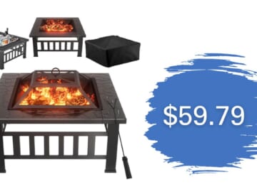 Walmart | 32-Inch Patio Fire Pit Table $59.79 (reg. $90)