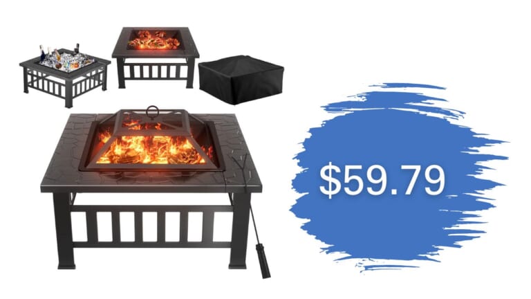 Walmart | 32-Inch Patio Fire Pit Table $59.79 (reg. $90)