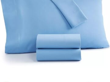 Home Design Easy Care Solid Microfiber Sheet 4-Piece Set $18 (Reg. $45)  – Any Size, 8 Colors