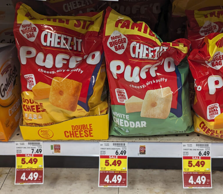 Cheez-It Family Size Puff’d Crackers As Low As $3.74 At Kroger