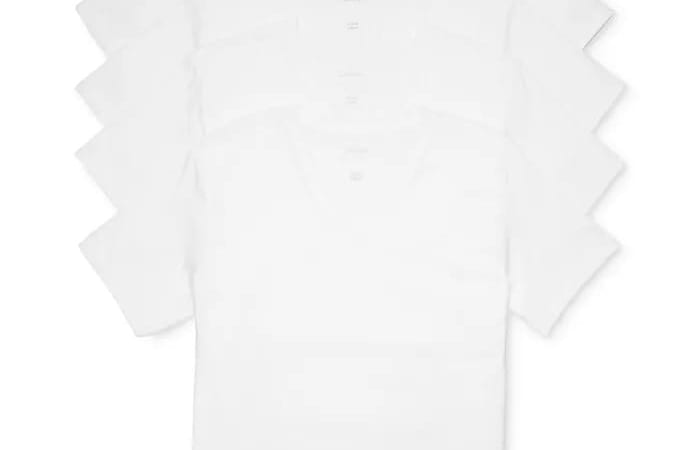 Calvin Klein Men's Cotton Classics V-Neck Undershirt 5-Pack for $24 + free shipping w/ $25