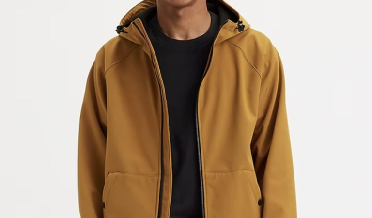 Levi's Men's Soft Shell Hooded Bomber Jacket for $30 + free shipping