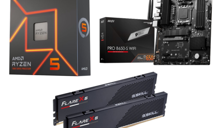 AMD Ryzen 5 7600X CPU w/ MSI Pro B650-S Mobo & G.SKILL Flare X5 32GB RAM for $299 + free shipping