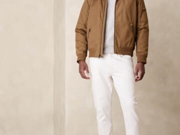 Banana Republic Factory Men's Flight Jacket for $32 in cart + free shipping