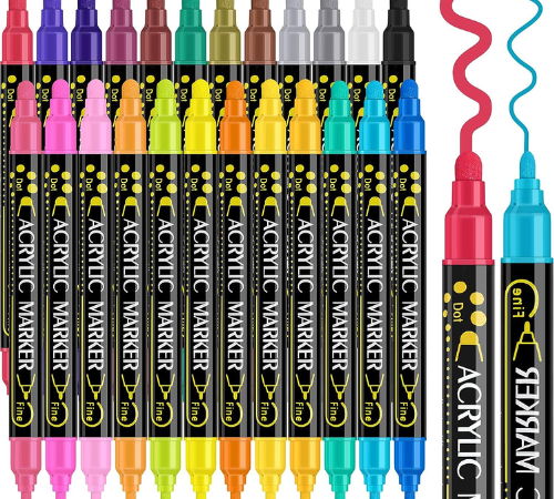 Today Only! Dual Tip Acrylic Paint 24 Colors Pen Markers $11.98 (Reg. $19.99)