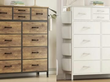 GIKPAL Dressers for Bedroom, White Dresser with 12 Drawers Chest of Drawers Dresser