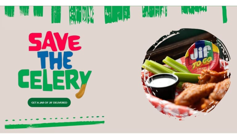 Save the Celery! Claim your FREE Jif Peanut Butter Jar