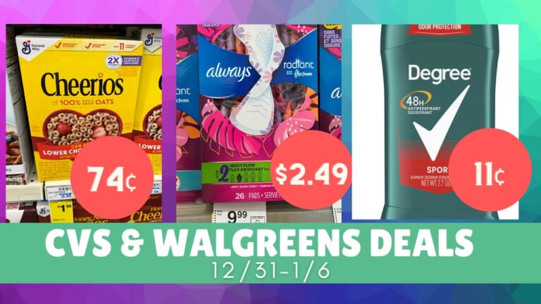 Video: Top CVS & Walgreens Deals 12/31-1/6