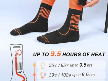 Calido Heated Socks $15 After Code (Reg. $36) – With 3 Temperature Settings, App Controlled & Machine Washable