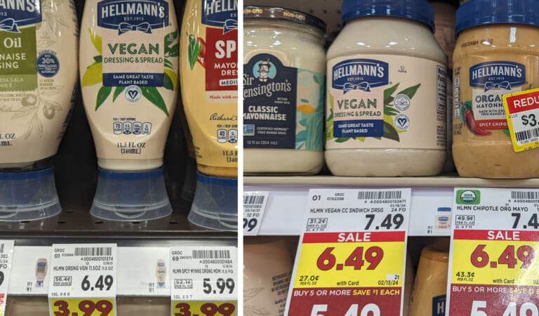 Hellman’s Vegan Mayonnaise As Low As $2.99 At Kroger (Regular Price $6.49)