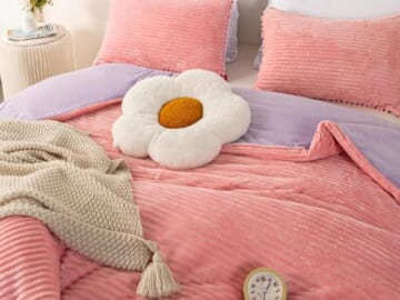 Reversible Boho Comforter 3-Piece Set King Size, Pink $32.99 After Code (Reg. $65.99) + Free Shipping
