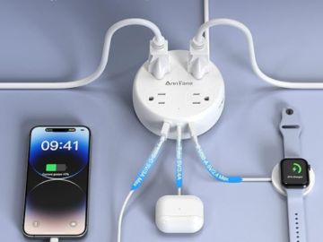 Travel Power Strip 4-Outlet 3-USB with Retractable Extension Cord $11.99 After Coupon (Reg. $20) – FAB Ratings!