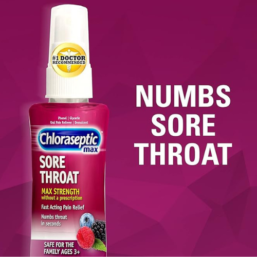 Chloraseptic Max Strength Sore Throat Spray, Wild Berries, 4-Ounce as low as $3.85 After Coupon (Reg. $12) + Free Shipping